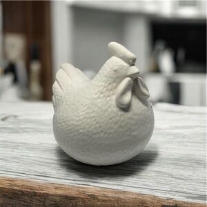 White Ceramic Decorative Chicken